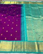 Load image into Gallery viewer, Classic Vadamalli &amp; Sea Green 2gm Zari Kanchipuram Handloom Silk Saree SS26019
