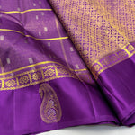 Load image into Gallery viewer, Classic Eminence Violet 1gm Zari Elegance Kanchipuram Handloom Silk Saree SS24184
