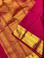 Load image into Gallery viewer, Classic Ruby Pink 2gm Zari Elegance Kanchipuram Silk Saree SS24014
