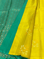 Load image into Gallery viewer, Classic Lime Green &amp; Jade Green 1gm Zari Elegance Kanchipuram Handloom Silk Saree SS23543
