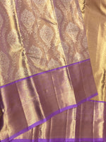 Load image into Gallery viewer, Pastel Lavender 2gm Zari Brocade Tissue Bridal Elegance Kanchipuram Handloom Silk Saree SS26664
