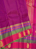Load image into Gallery viewer, Classic Wine Red 2gm Zari Matte Finish Vintage Elegance Kanchipuram Handloom Silk Saree SS27348
