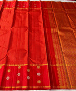 Load image into Gallery viewer, Classic Scarlet Red 2gm Zari Elegance Kanchipuram Handloom Silk Saree SS24828
