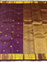 Load image into Gallery viewer, Classic Dark Chocolate 2gm Zari Elegance Kanchipuram Handloom Silk Saree SS27993
