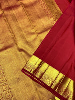 Load image into Gallery viewer, Classic Brick Red 2gm Zari Bridal Elegance Kanchipuram Handloom Silk Saree SS25369
