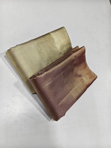 Classic Antique Gold & Pink 2gm Zari Kanchipuram Handloom Silk Saree SS25844