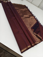 Load image into Gallery viewer, Classic Coffee Brown 2gm Zari Elegance Kanchipuram Handloom Silk Saree SS23705
