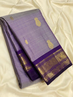 Load image into Gallery viewer, Classic Lavender &amp; Violet 2gm Zari Elegance Kanchipuram Handloom Silk Saree SS24695
