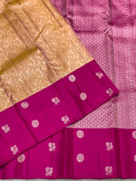 Load image into Gallery viewer, Classic Gold &amp; Silver Dark Pink Kanchipuram Handloom Silk Saree SS26877
