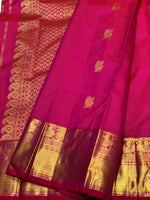 Load image into Gallery viewer, Classic Deep Pink 2gm Zari Vaira Oosi Bridal Elegance Kanchipuram Handloom Silk Saree SS23885
