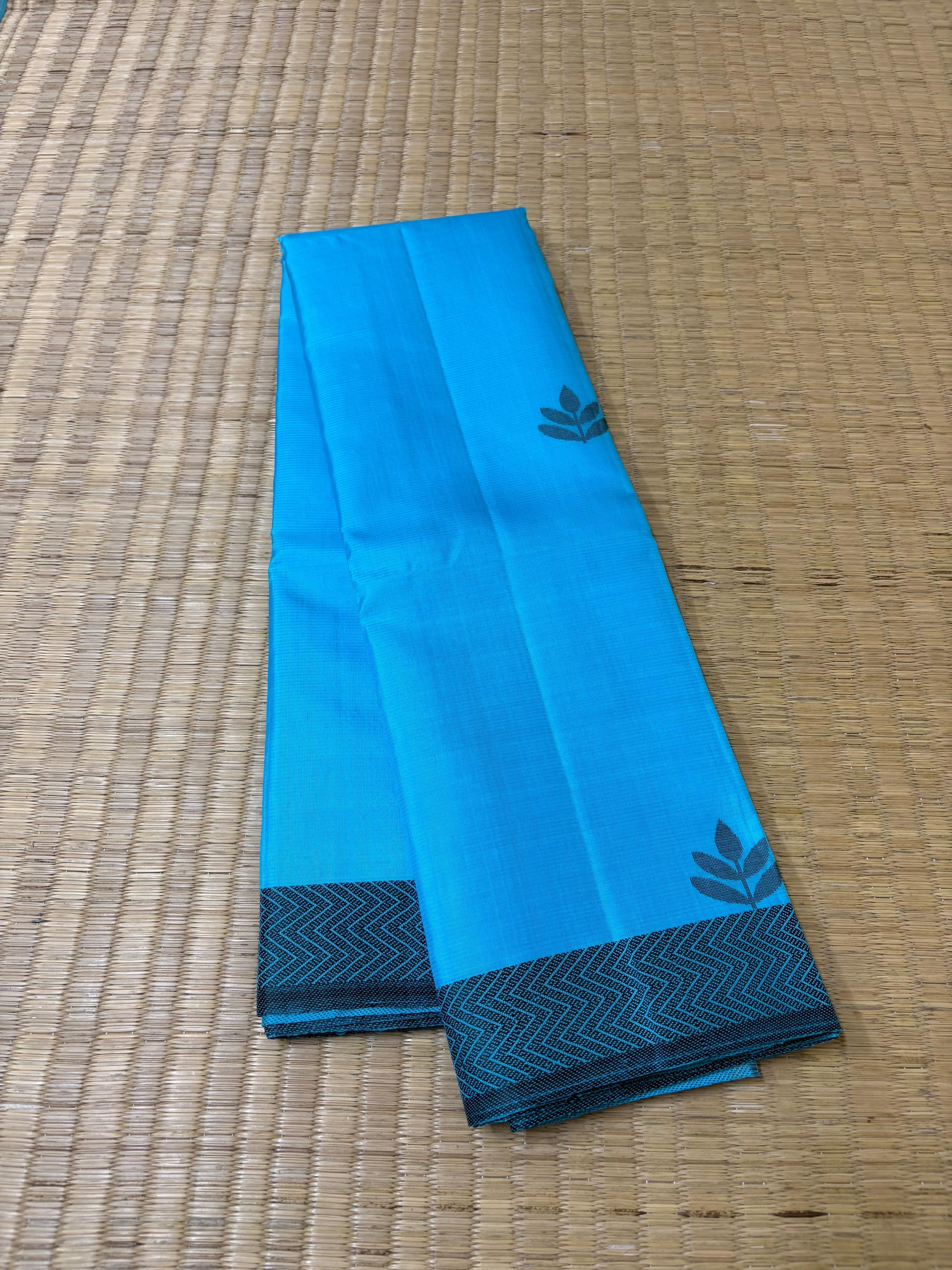 Classic Sky Blue Elegance Handloom Soft Silk Saree SS24087