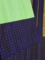Load image into Gallery viewer, Classic Light Green Yellow &amp; Navy Blue 2gm Zari Elegance Kanchipuram Handloom Silk Saree SS27361
