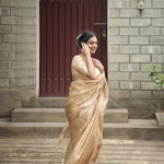 Load image into Gallery viewer, Classic Beige Elegance Tissue Silk Saree SS25260
