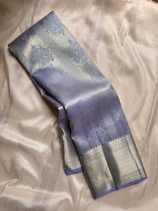 Pastel Lavender Bridal Elegance Kanchipuram Handloom Silk Saree SS25908