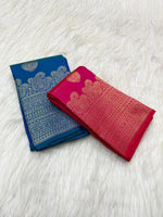 Load image into Gallery viewer, Classic Deep Pink Vaira Oosi Elegance Kanchipuram Handloom Silk Saree SS27775
