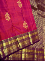 Load image into Gallery viewer, Classic Deep Pink &amp; Vadamalli 2gm Zari Vintage Elegance Kanchipuram Handloom Silk Saree SS27893
