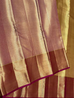 Load image into Gallery viewer, Classic Shimmer Ruby Pink Diagonal Rectangular Design Brocade 2gm Zari Bridal Elegance Kanchipuram Handloom Silk Saree SS27480
