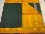 Load image into Gallery viewer, Classic Bottle Green &amp; Orange Kanchipuram Handloom Silk Saree SS26577
