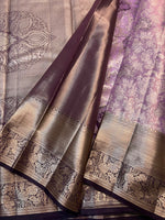 Load image into Gallery viewer, Classic Onion Pink Elegance Semi Tissue Kanchipuram Handloom Silk Saree SS27858

