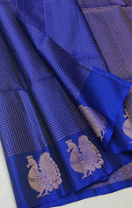 Load image into Gallery viewer, Classic Royal Blue Handloom Soft Silk Saree SS27673

