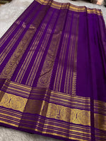 Load image into Gallery viewer, Classic Bright Vadamalli Purple Elegance Kanchipuram Handloom Silk Saree SS25403
