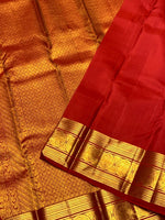 Load image into Gallery viewer, Classic Chilli Red 2gm Zari Elegance Kanchipuram Handloom Silk Saree SS27498
