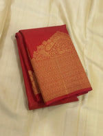 Load image into Gallery viewer, Classic Brick Orange 2gm Zari Bridal Elegance Kanchipuram Handloom Silk Saree SS27608

