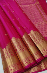 Classic Dark Pink Elegance Handloom Soft Silk Saree SS26490