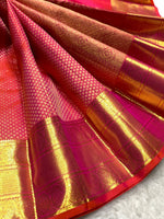 Load image into Gallery viewer, Classic Hot Pink 2gm Zari Bridal Elegance Kanchipuram Handloom Silk Saree SS25371
