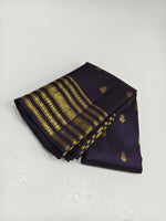 Load image into Gallery viewer, Classic Navy Blue 2gm Zari Kanchipuram Handloom Silk Saree SS25638
