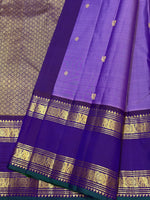 Load image into Gallery viewer, Classic Lavender &amp; Violet 2gm Zari Elegance Kanchipuram Handloom Silk Saree SS28288

