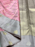 Load image into Gallery viewer, Classic Pink &amp; Cocoa 2gm Zari Kanchipuram Handloom Silk Saree SS25932
