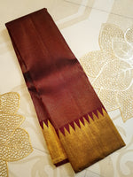 Load image into Gallery viewer, Classic Garnet Red 2gm Zari Bridal Elegance Kanchipuram Handloom Silk Saree SS27607
