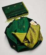 Load image into Gallery viewer, Classic Green &amp; Spring Green Elegance Handloom Soft Silk Saree SS25773
