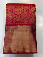 Load image into Gallery viewer, Classic Reddish Pink 2gm Zari Bridal Elegance Kanchipuram Handloom Silk Saree SS23839
