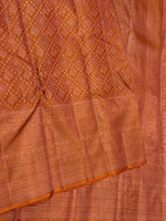 Load image into Gallery viewer, Classic Burnt Orange 2gm Zari Brocade Bridal Elegance Kanchipuram Handloom Silk Saree SS27644
