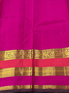 Classic Plum & Dark Pink 2gm Zari Elegance Kanchipuram Handloom Silk Saree SS25278