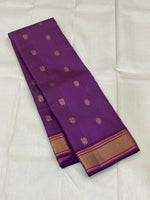 Load image into Gallery viewer, Classic Purple Jam 1gm Zari Elegance Kanchipuram Handloom Silk Saree SS24453
