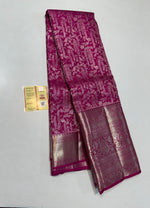 Load image into Gallery viewer, Classic Ruby Pink Brocade Tissue Bridal Elegance Kanchipuram Handloom Silk Saree SS25266
