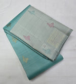 Load image into Gallery viewer, Classic Sky Blue &amp; Light Blue Kanchipuram Handloom Silk Saree SS26058
