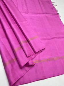 Classic Lilac Elegance Handloom Soft Silk Saree SS23281