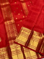 Load image into Gallery viewer, Classic Dark Orange 2gm Zari Bridal Elegance Kanchipuram Handloom Silk Saree SS28255
