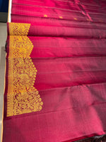 Load image into Gallery viewer, Classic Maroon Bridal Elegance Kanchipuram Handloom Silk Saree SS28063

