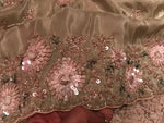 Load image into Gallery viewer, Classic Sage Green Handwork Elegance Crepe Silk Saree SS25694
