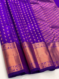 Classic Vadamalli 2gm Copper Zari Kanchipuram Handloom Silk Saree SS26231