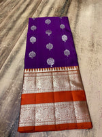 Load image into Gallery viewer, Classic Vadamalli &amp; Burnt Orange Elegance Kanchipuram Handloom Silk Saree SS28440
