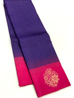 Load image into Gallery viewer, Classic Violet &amp; Deep Pink Elegance Kanchipuram Handloom Silk Saree SS23540
