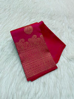 Load image into Gallery viewer, Classic Deep Pink Vaira Oosi Elegance Kanchipuram Handloom Silk Saree SS27775

