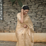 Load image into Gallery viewer, Classic Beige Elegance Tissue Silk Saree SS25260
