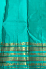 Load image into Gallery viewer, Classic Sunny Yellow &amp; Turquoise Green 2gm Zari Elegance Kanchipuram Handloom Silk Saree SS24527
